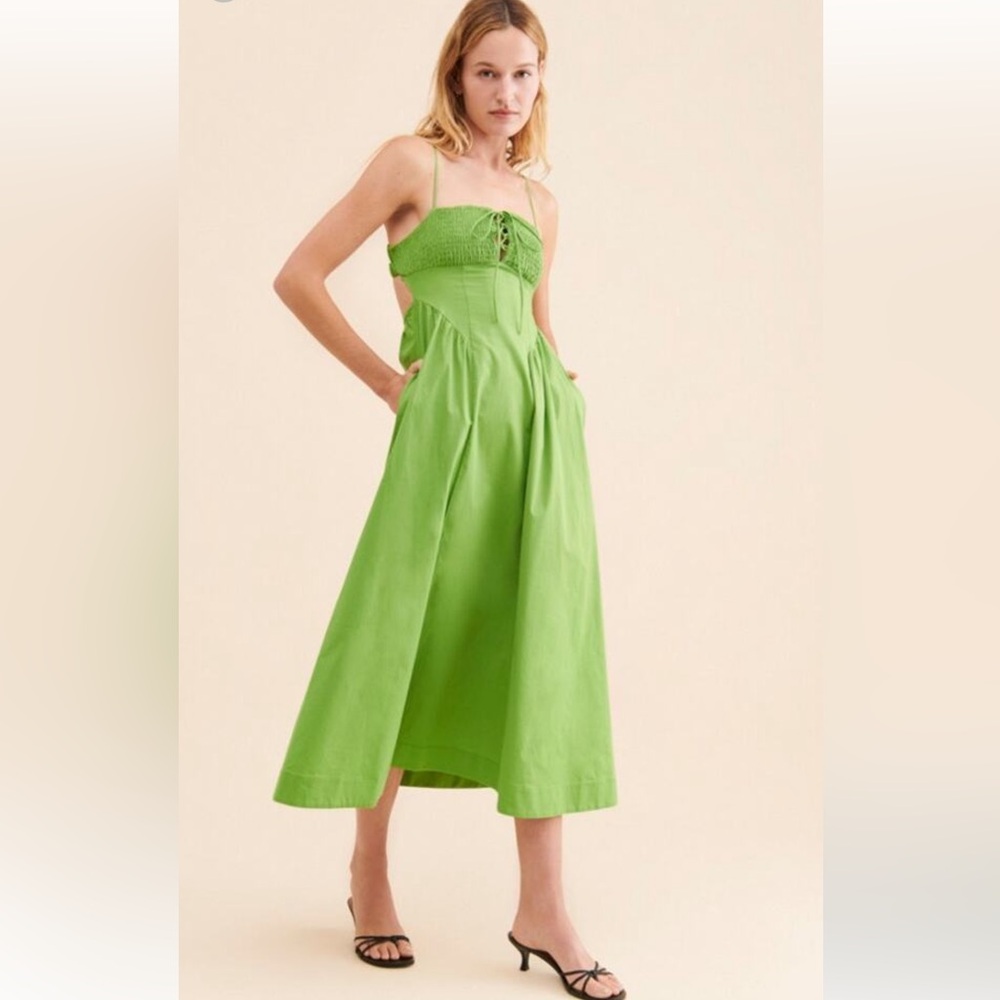 Free People Green Fifi midi dress
